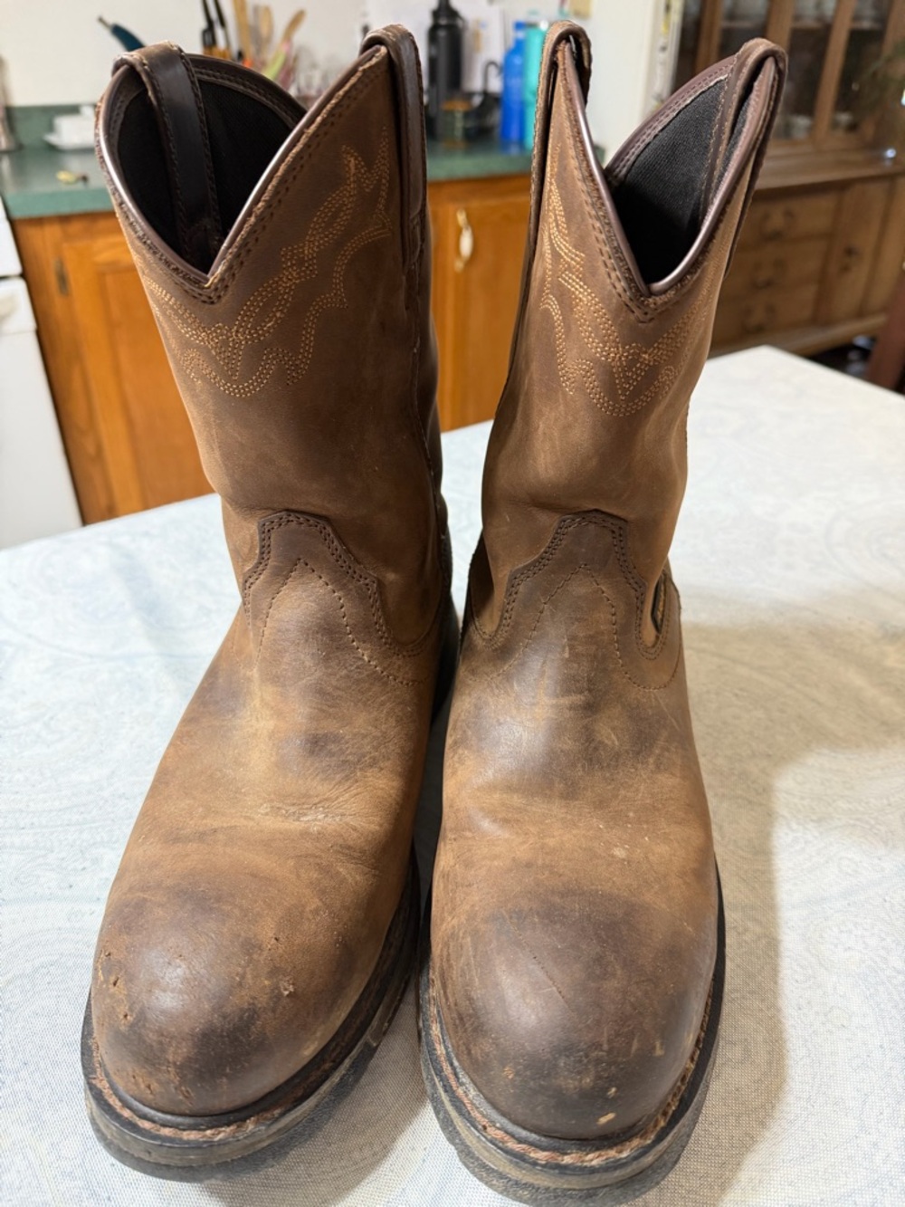 Ariat Brown Leather WorkHog Composite Toe Waterproof Work Boot